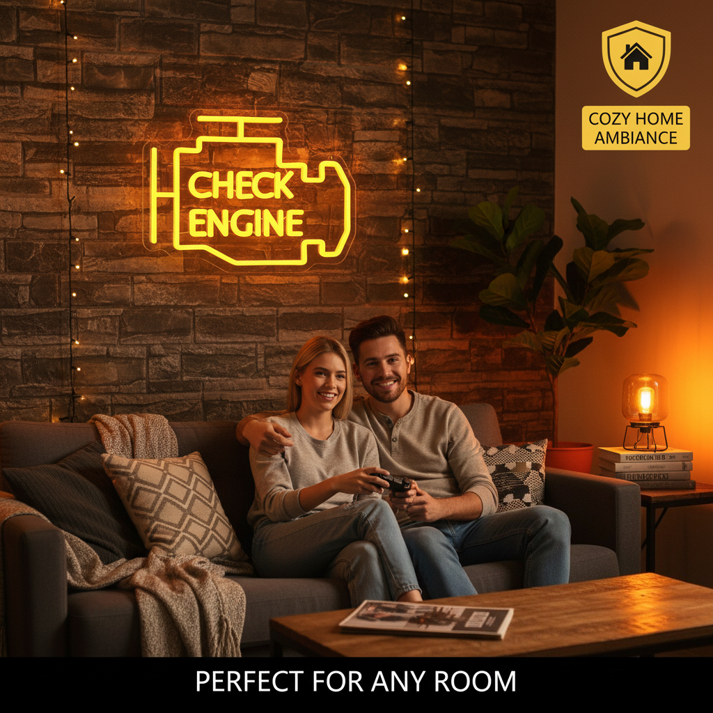 Check Engine  Neon LED Light – - Auto Repair Shop Open recensione e prezzo