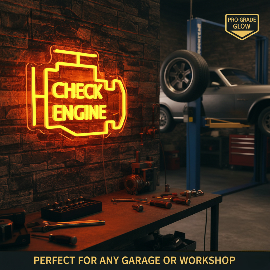 Check Engine  Neon LED Light – - Auto Repair Shop Open recensione e prezzo